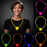 Collier étoile phosphorescente Nessiworld - Collier lumineux - Collier étoile phosphorescente de fête 6 pièces